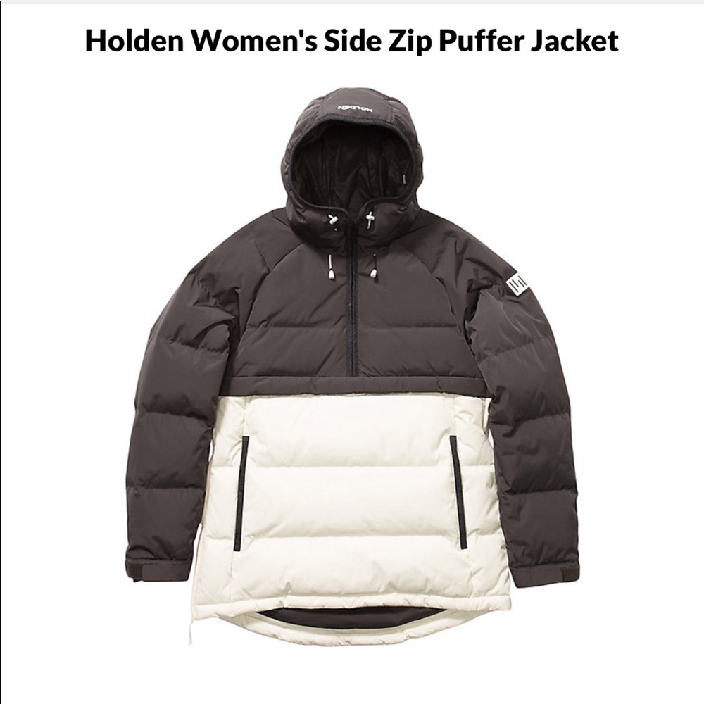 Holden Women's Two-Tone Hooded Puffer Jacket - Black & Cream